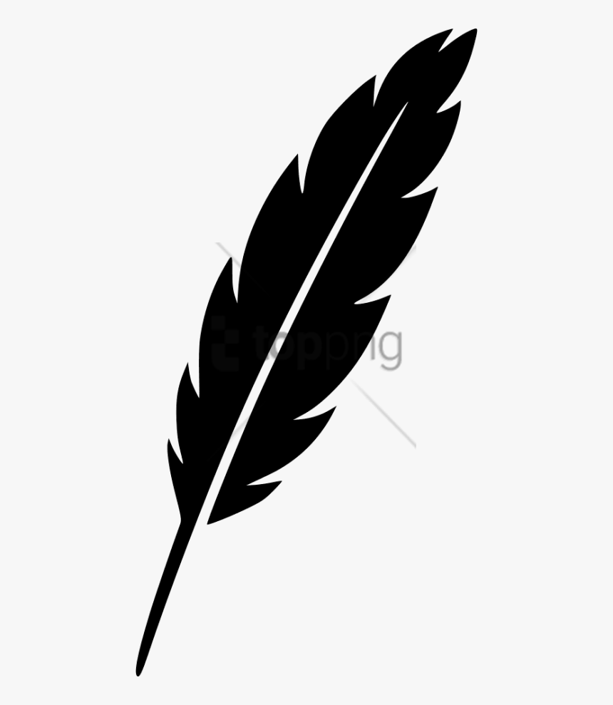 Detail Feather Black And White Clipart Nomer 30