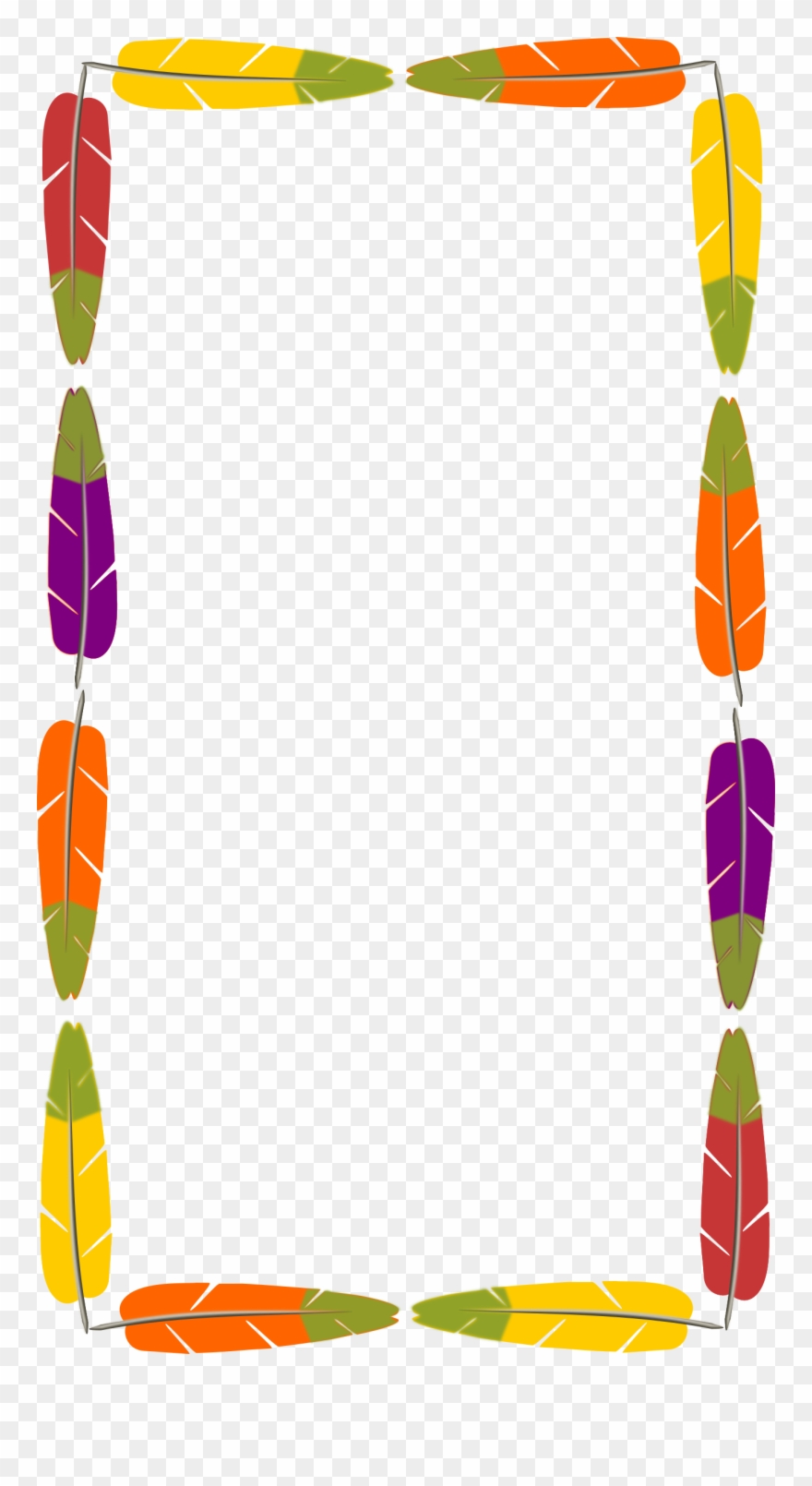 Detail Feather Border Clipart Nomer 8