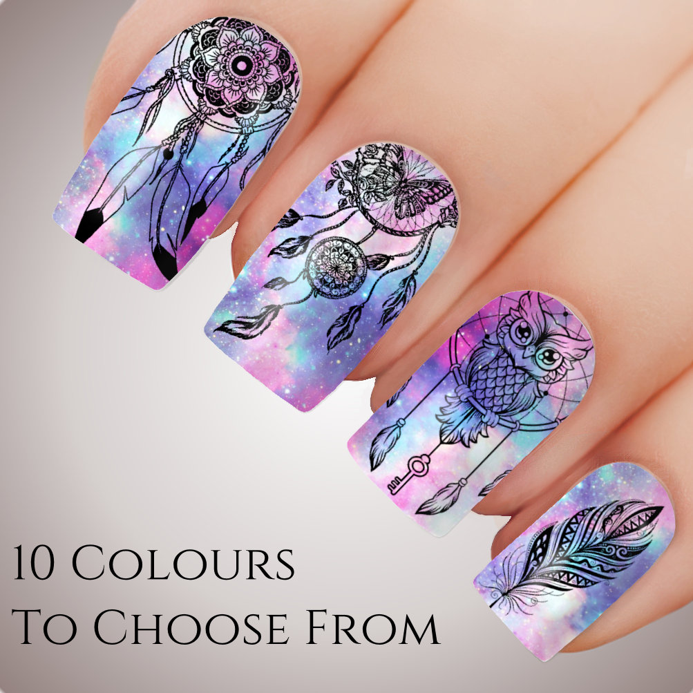 Detail Feather Dream Catcher Nail Art Nomer 7