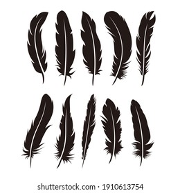 Detail Feather Silhouette Vector Free Nomer 48