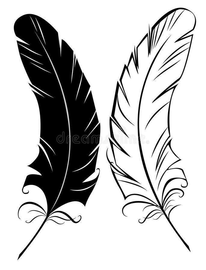 Detail Feather Silhouette Vector Free Nomer 55