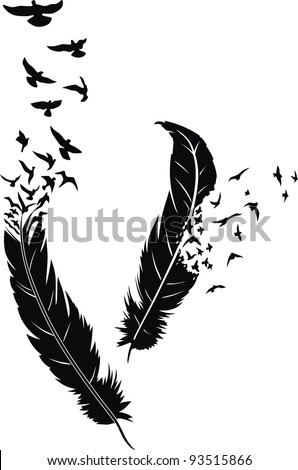 Detail Feather With Birds Clipart Nomer 20