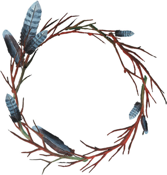 Detail Feather Wreath Clipart Nomer 11