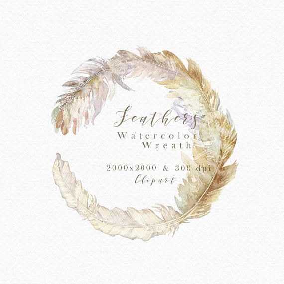 Detail Feather Wreath Clipart Nomer 19