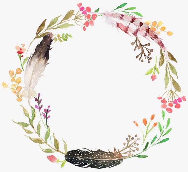 Detail Feather Wreath Clipart Nomer 23