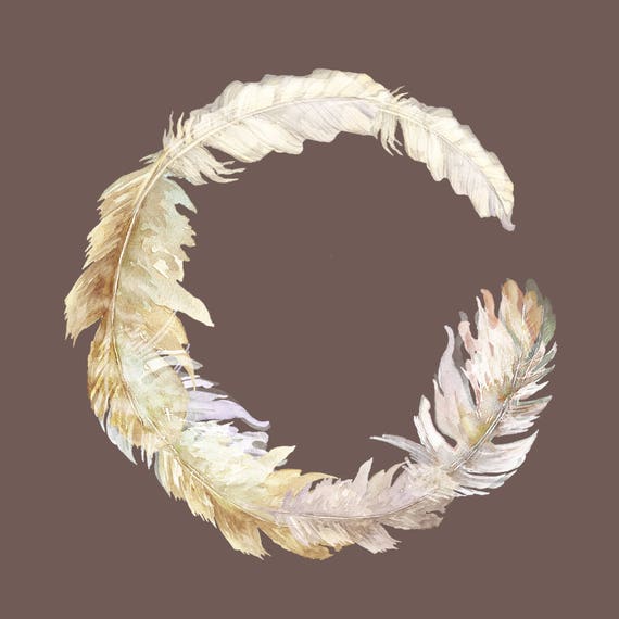 Detail Feather Wreath Clipart Nomer 32