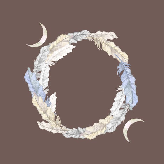 Detail Feather Wreath Clipart Nomer 42