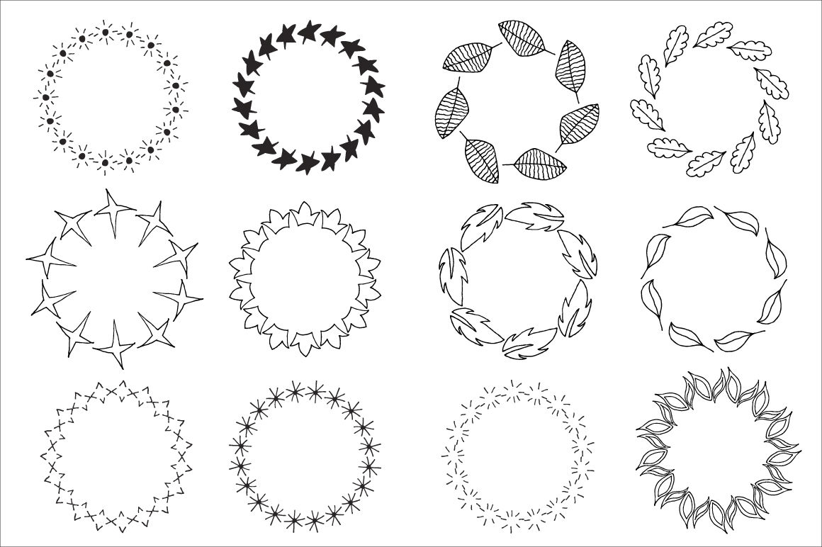 Detail Feather Wreath Clipart Nomer 47