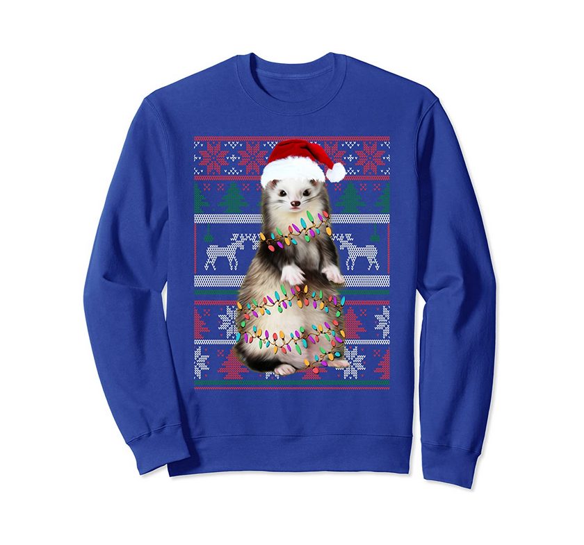 Detail Ferret Christmas Sweater Nomer 11
