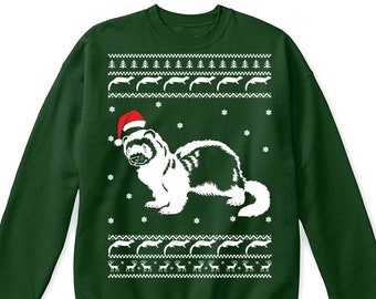 Detail Ferret Christmas Sweater Nomer 5