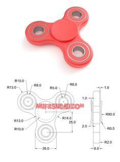 Detail Fidget Spinner Size Nomer 5