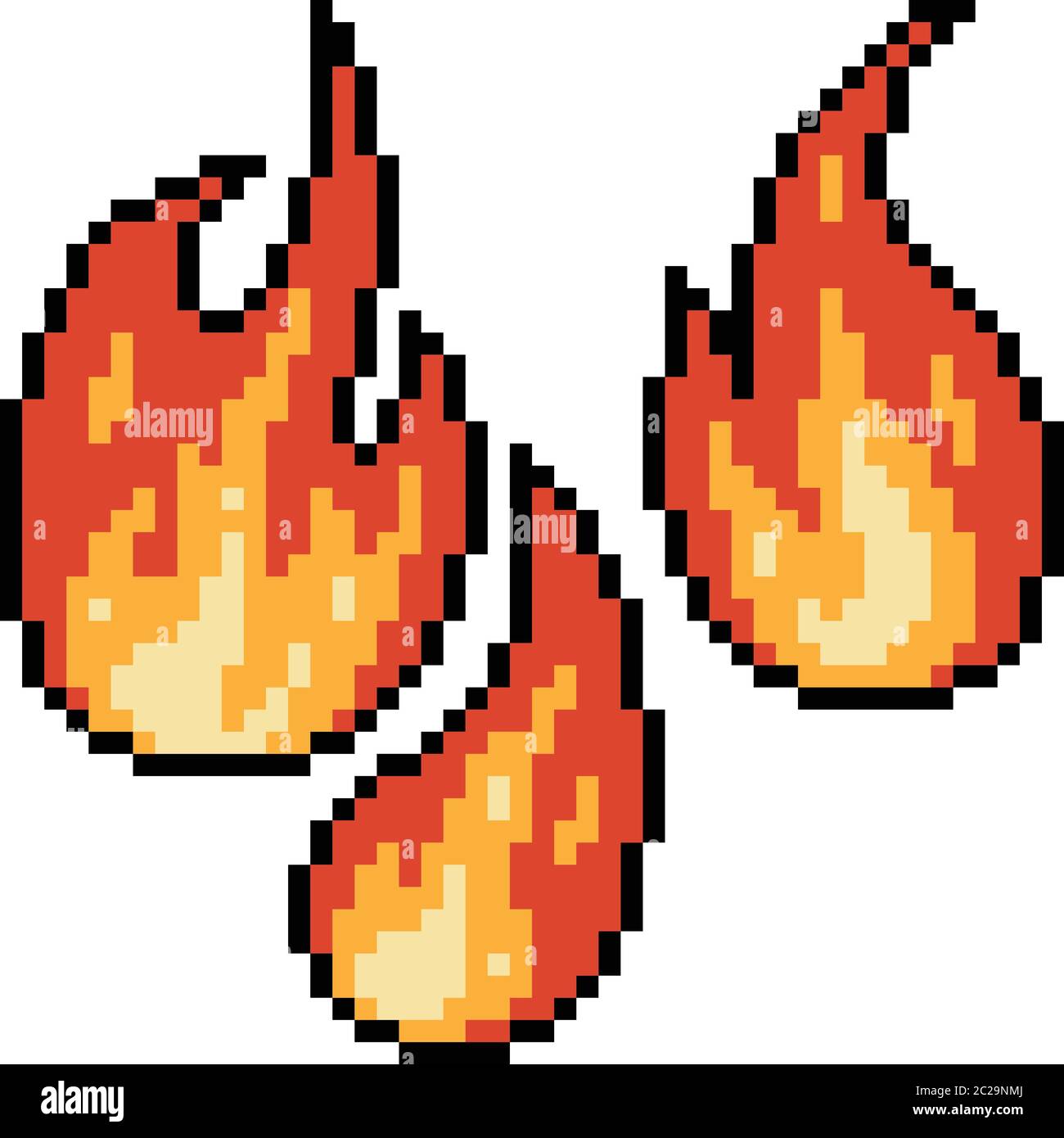 Detail Fire Pixel Art Nomer 10