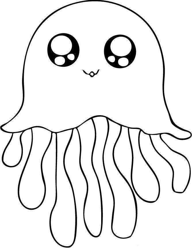 Detail Jellyfish Pictures To Color Nomer 4