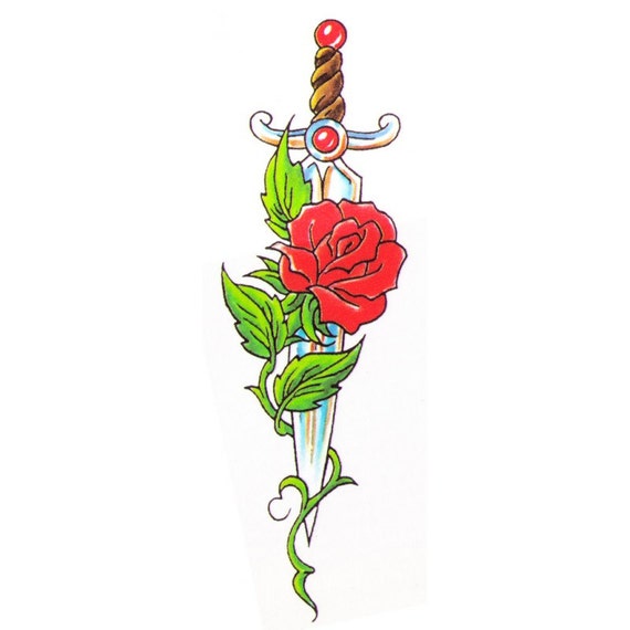 Detail Schwert Rose Tattoo Nomer 4