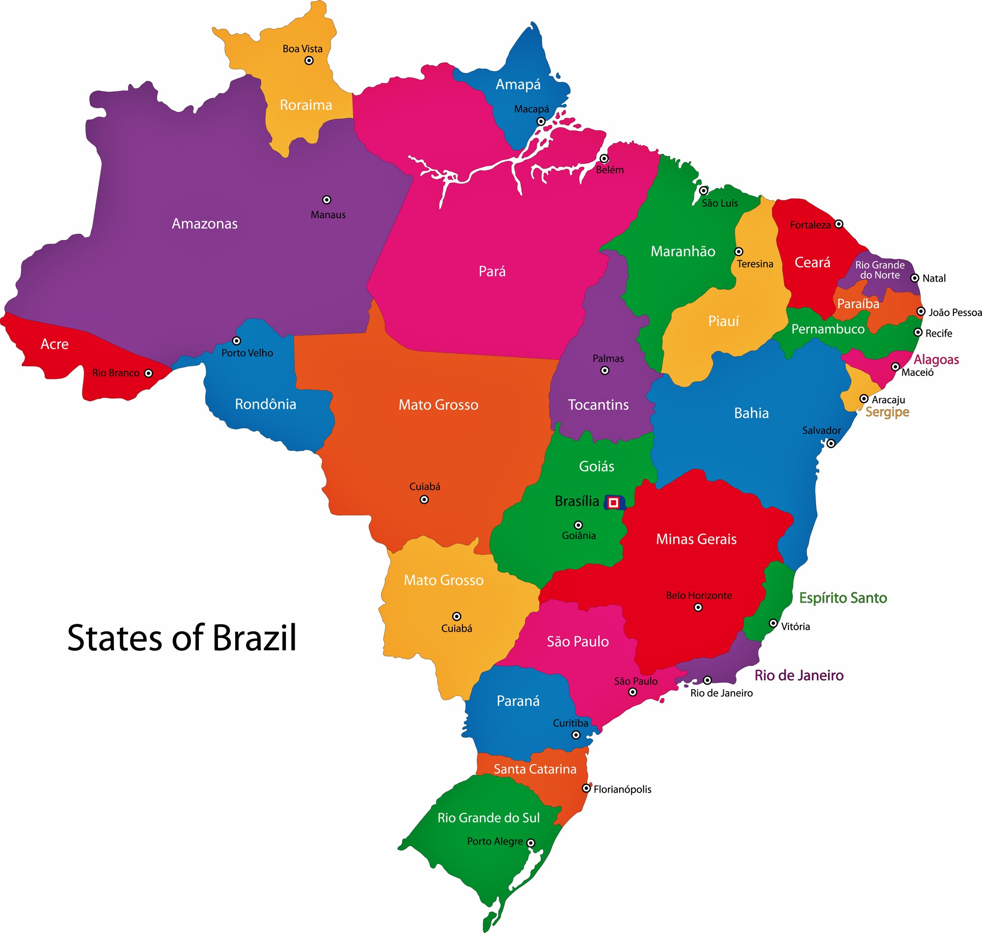 Brasilien Karte - KibrisPDR