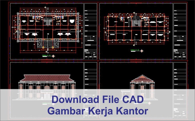 Detail File Gambar Rumah 1 Lantai Dan 2 Lantai Format Acad Nomer 33