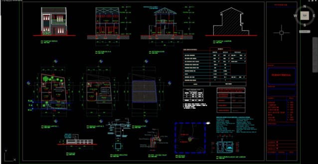 Download File Gambar Rumah 1 Lantai Dan 2 Lantai Format Acad Nomer 41