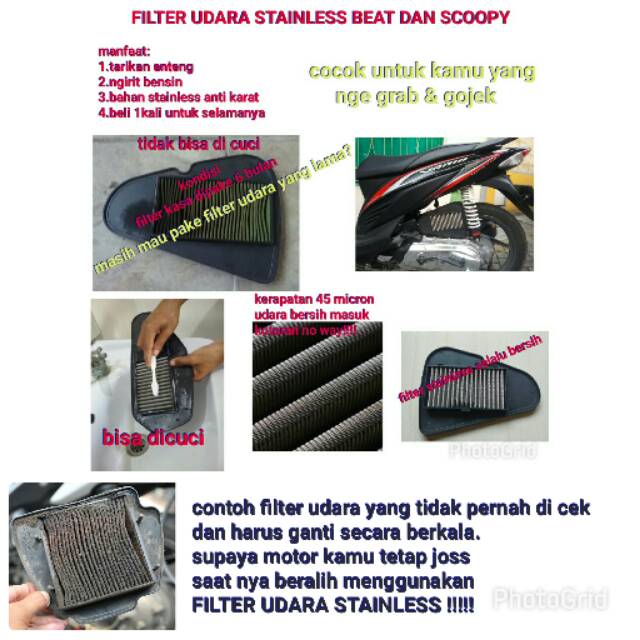 Detail Filter Udara Racing Motor Bebek Nomer 54