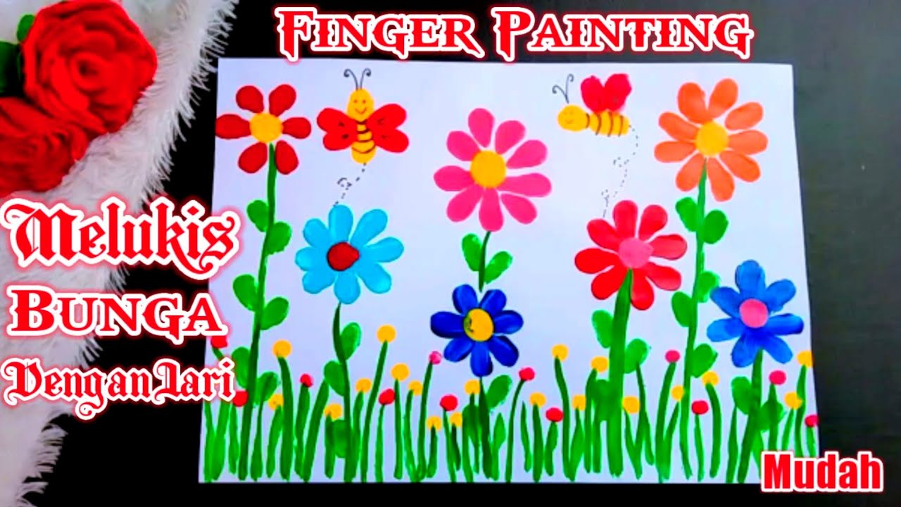 Detail Finger Painting Gambar Bunga Nomer 9