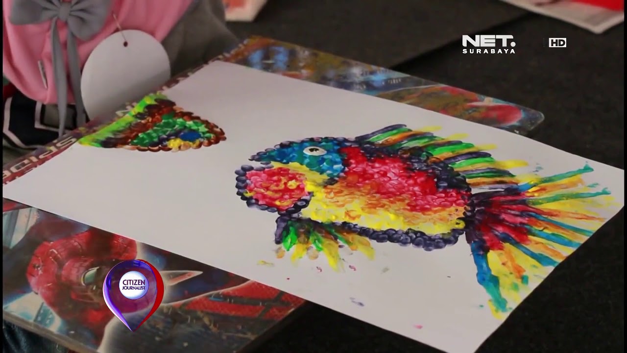 Detail Finger Painting Lukisan Menggunakan Alat Cetak Nomer 7