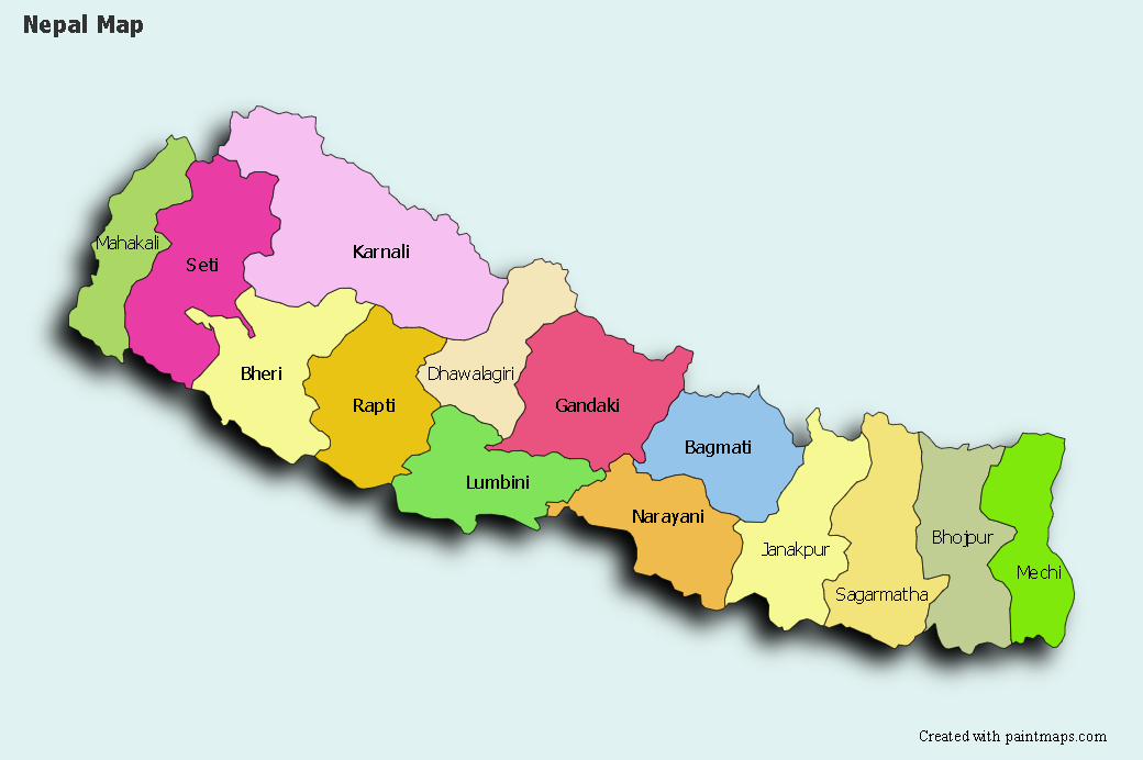 Detail Nepal Mapa Fisico Nomer 2