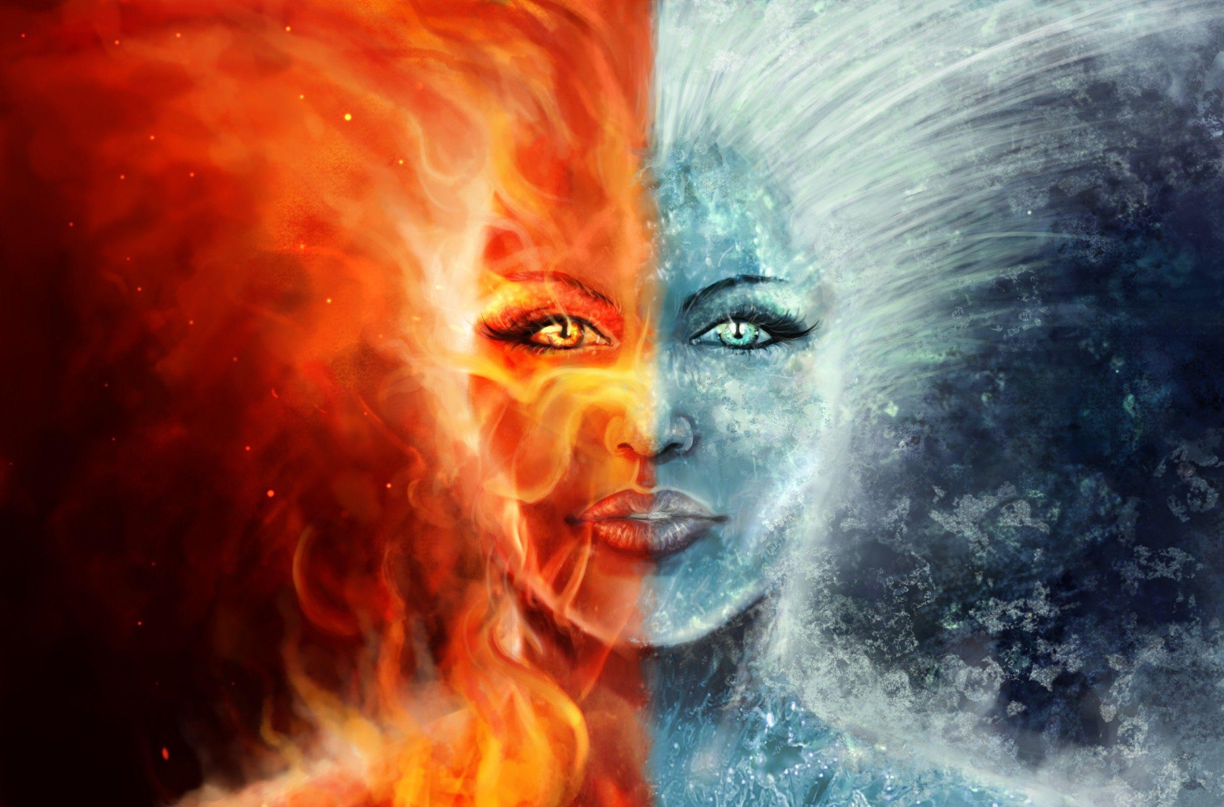 Detail Fire And Ice Wallpaper Nomer 12