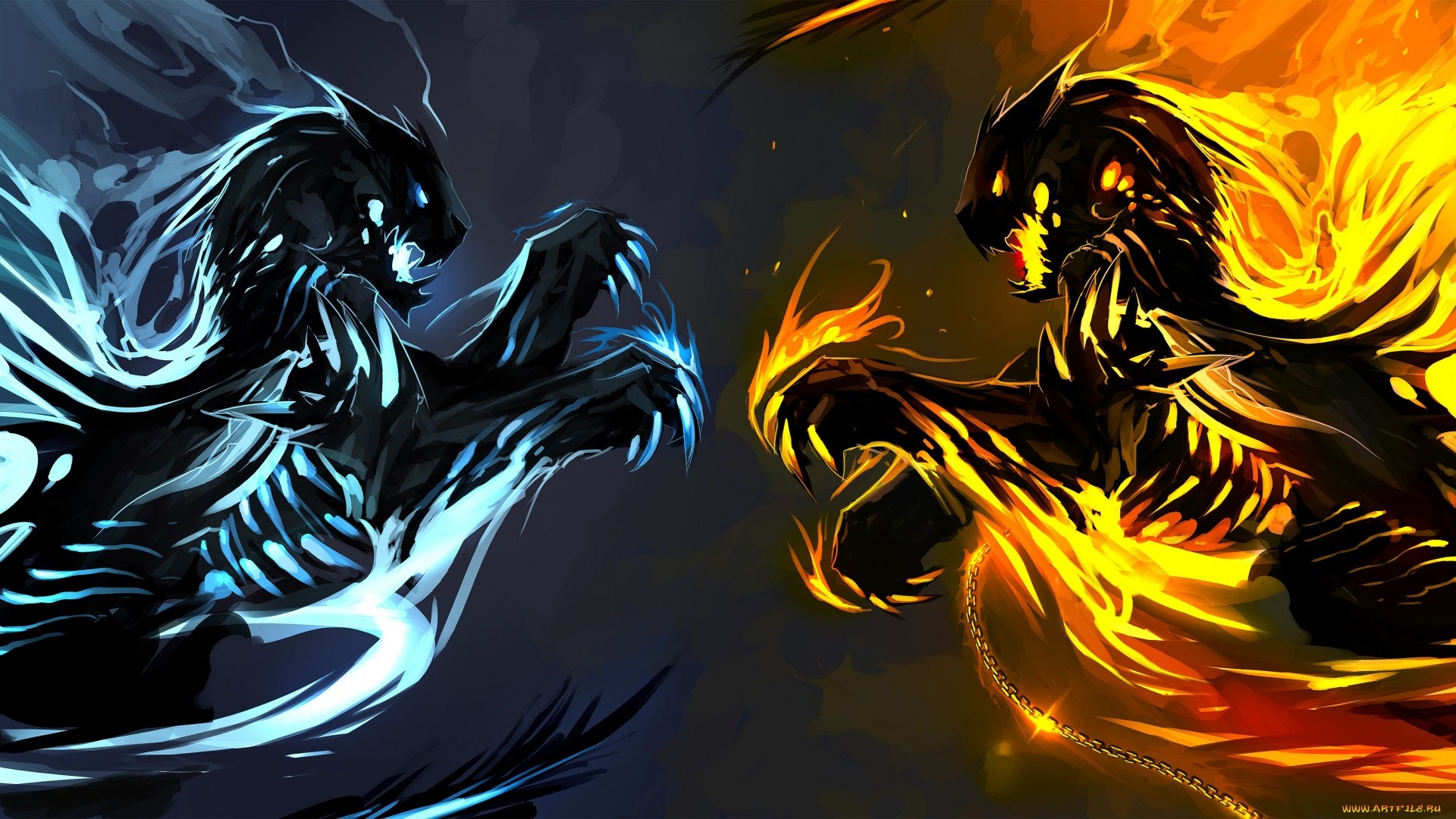 Detail Fire And Ice Wallpaper Nomer 16