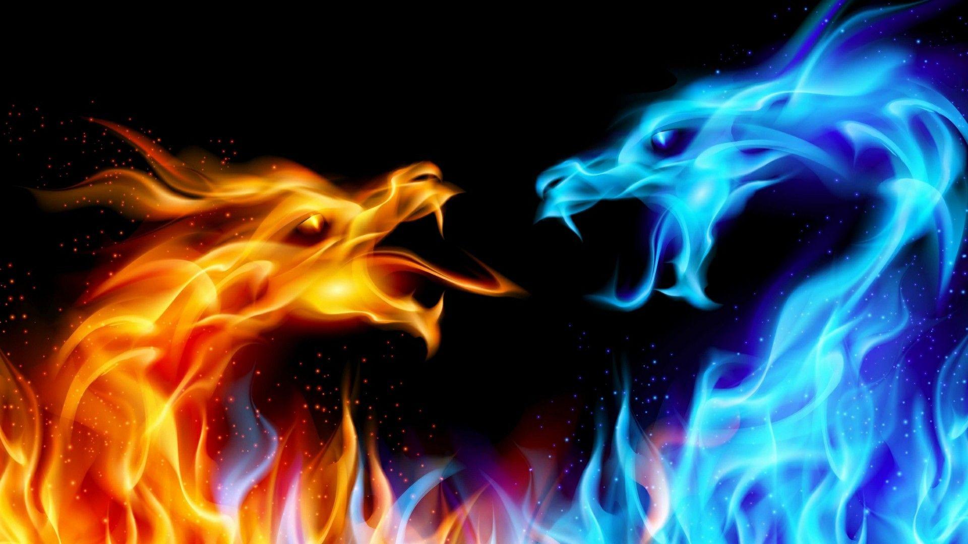 Detail Fire And Ice Wallpaper Nomer 8