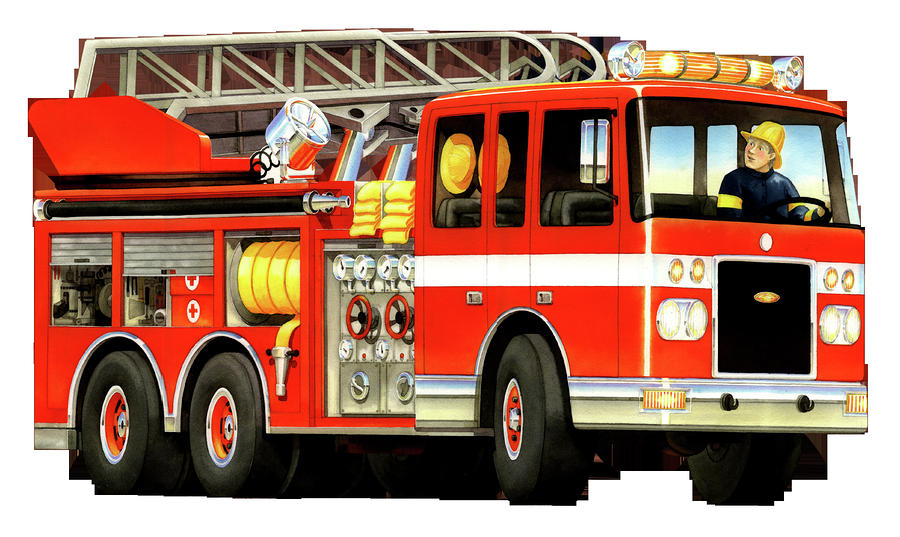 Detail Fire Engine Clipart Nomer 23