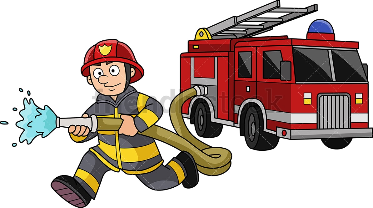 Detail Fire Fighter Clipart Nomer 17