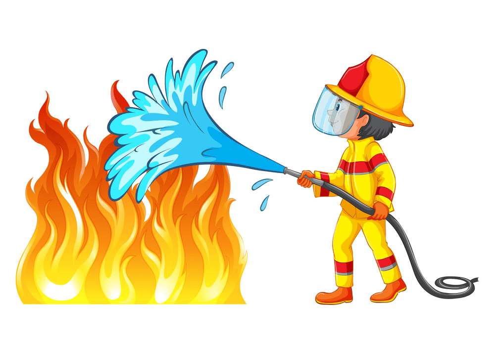 Detail Fire Fighter Clipart Nomer 20