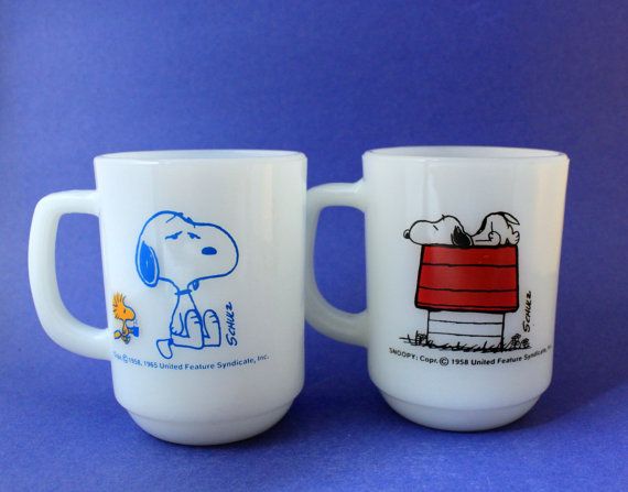 Detail Fire King Snoopy Mug Nomer 3