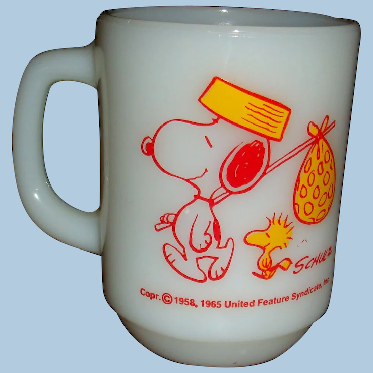 Detail Fire King Snoopy Mug Nomer 24