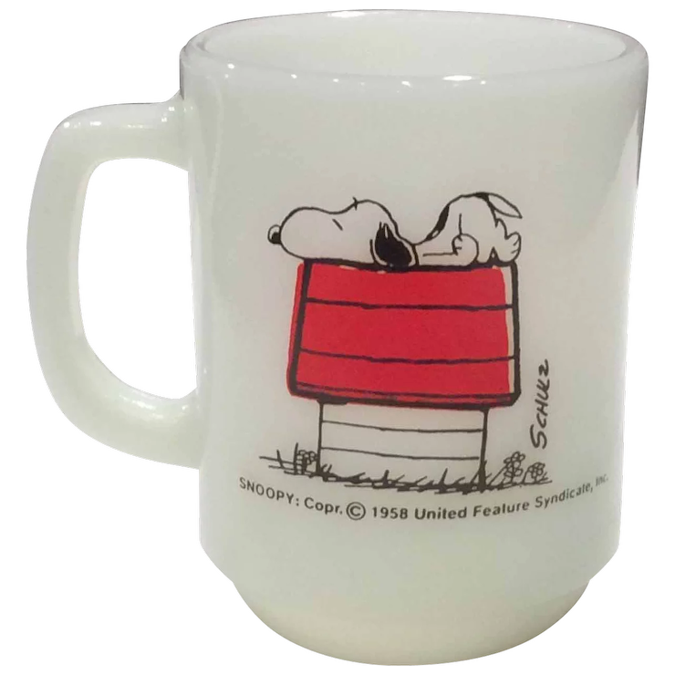 Detail Fire King Snoopy Mug Nomer 35