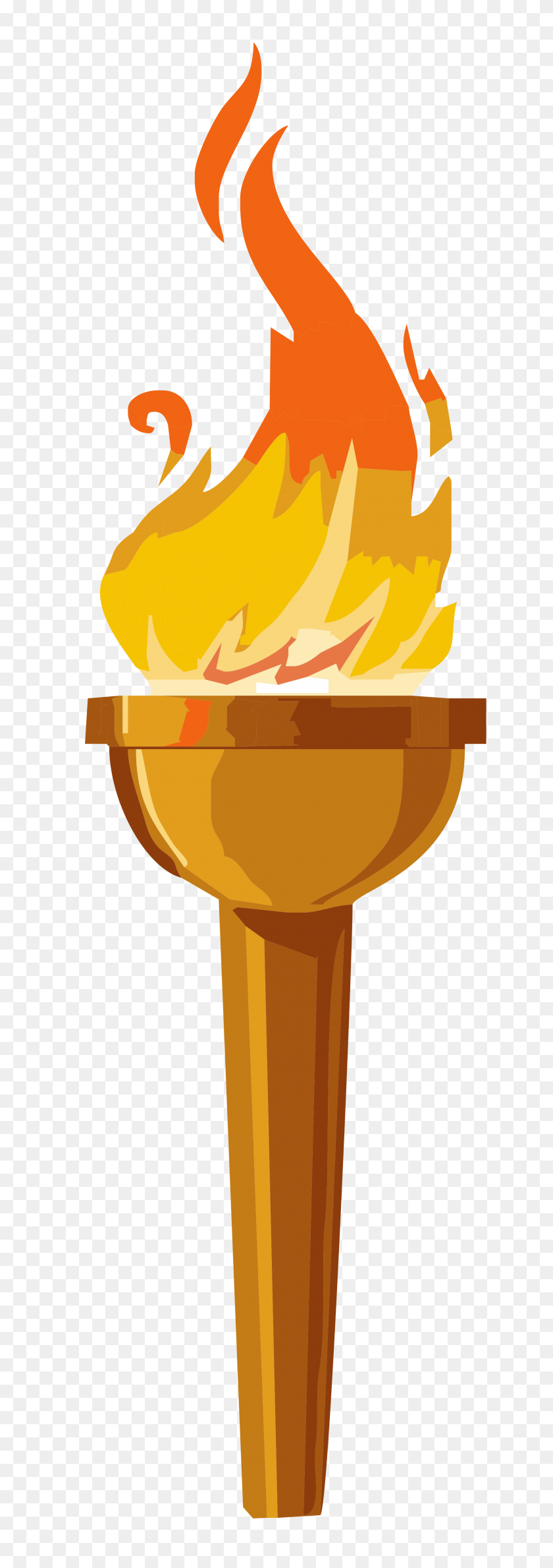 Detail Fire Torch Clipart Nomer 4