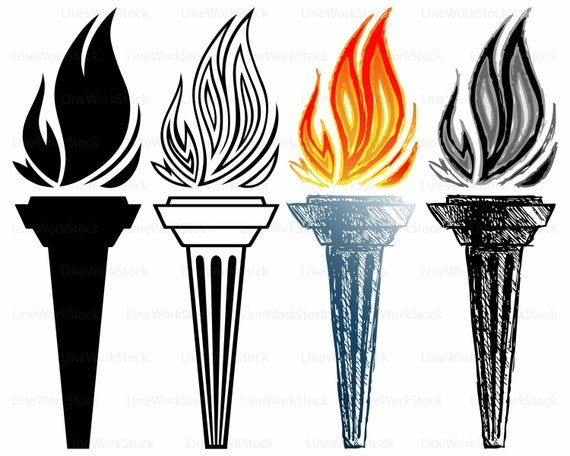 Detail Fire Torch Clipart Nomer 38