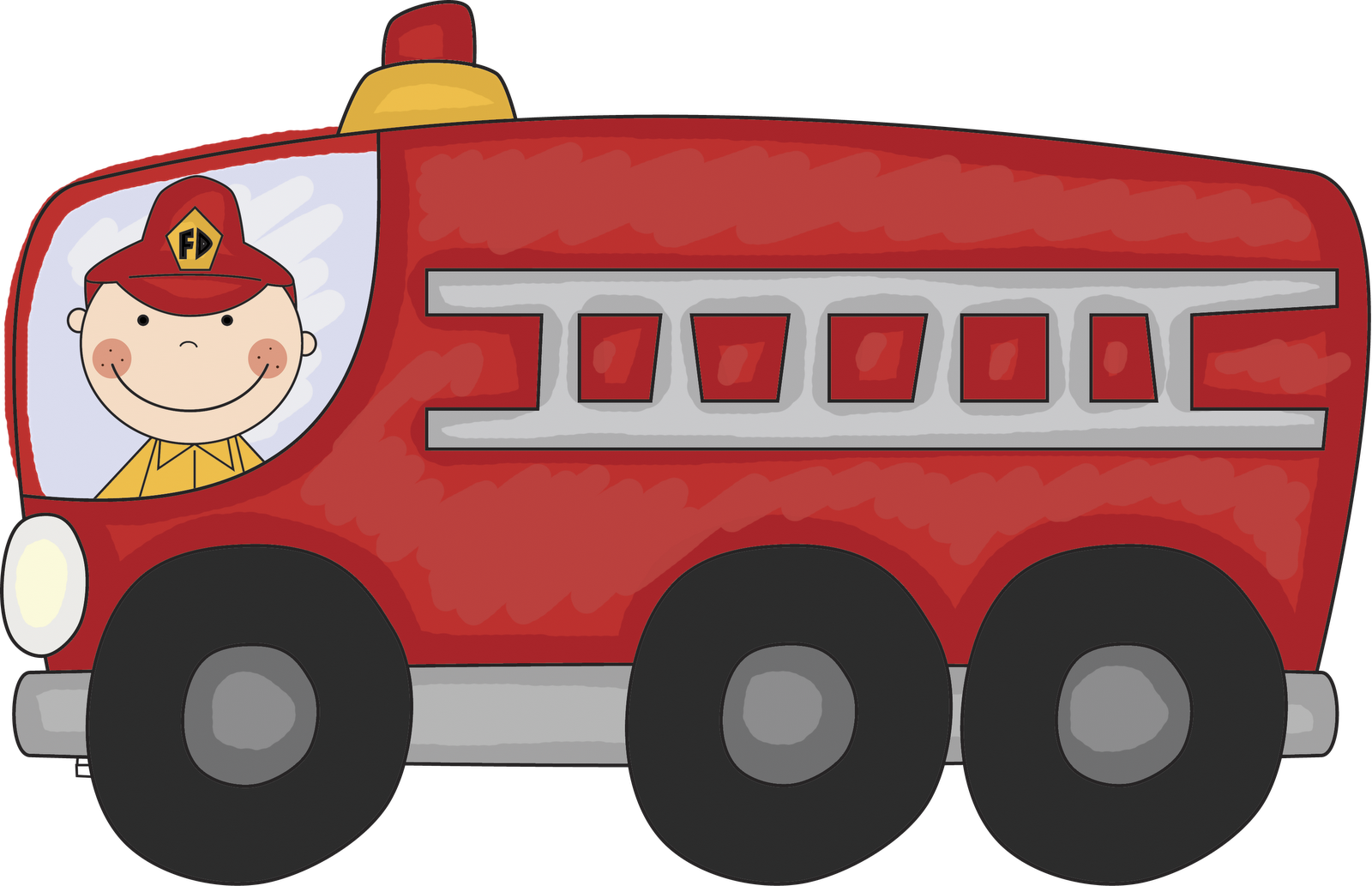 Detail Fire Truck Clip Art Free Nomer 5