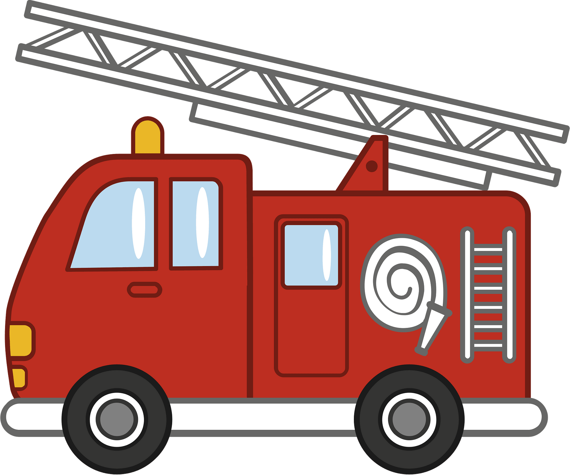 Detail Fire Truck Clipart Free Nomer 8