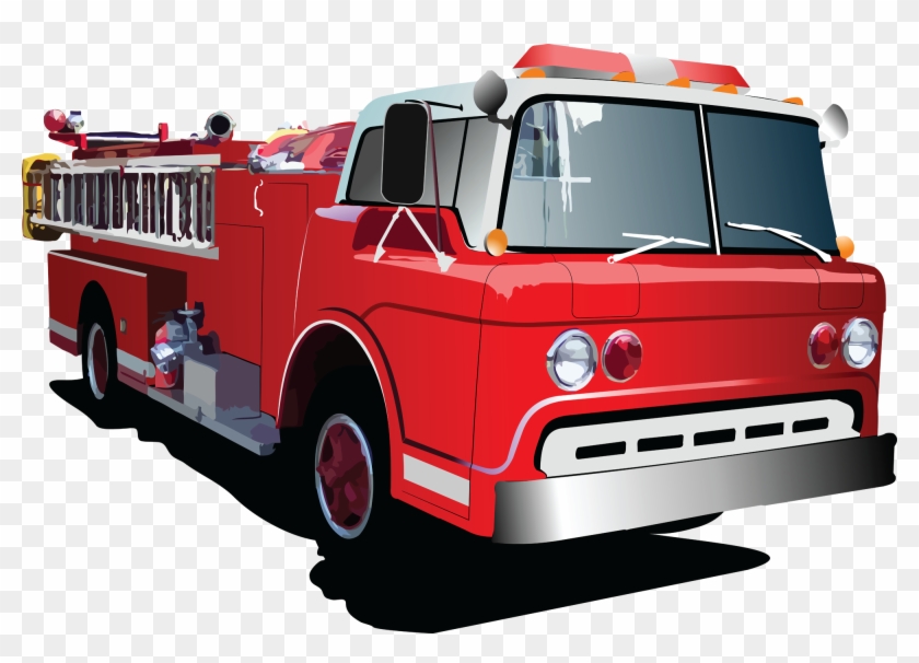 Detail Fire Truck Ladder Clipart Nomer 28