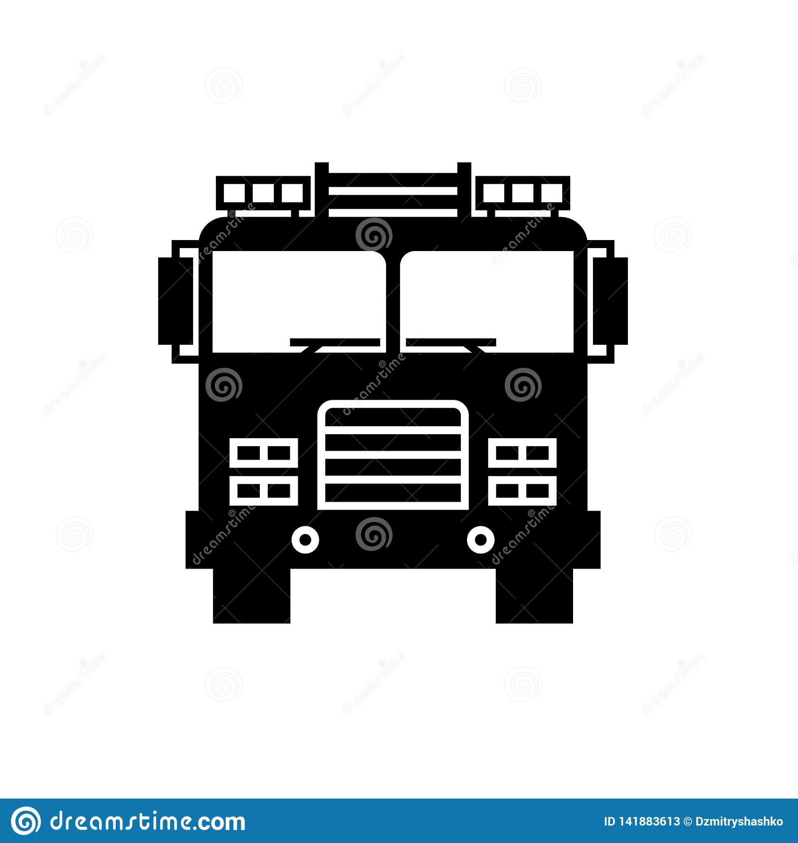 Detail Fire Truck Silhouette Clip Art Nomer 5