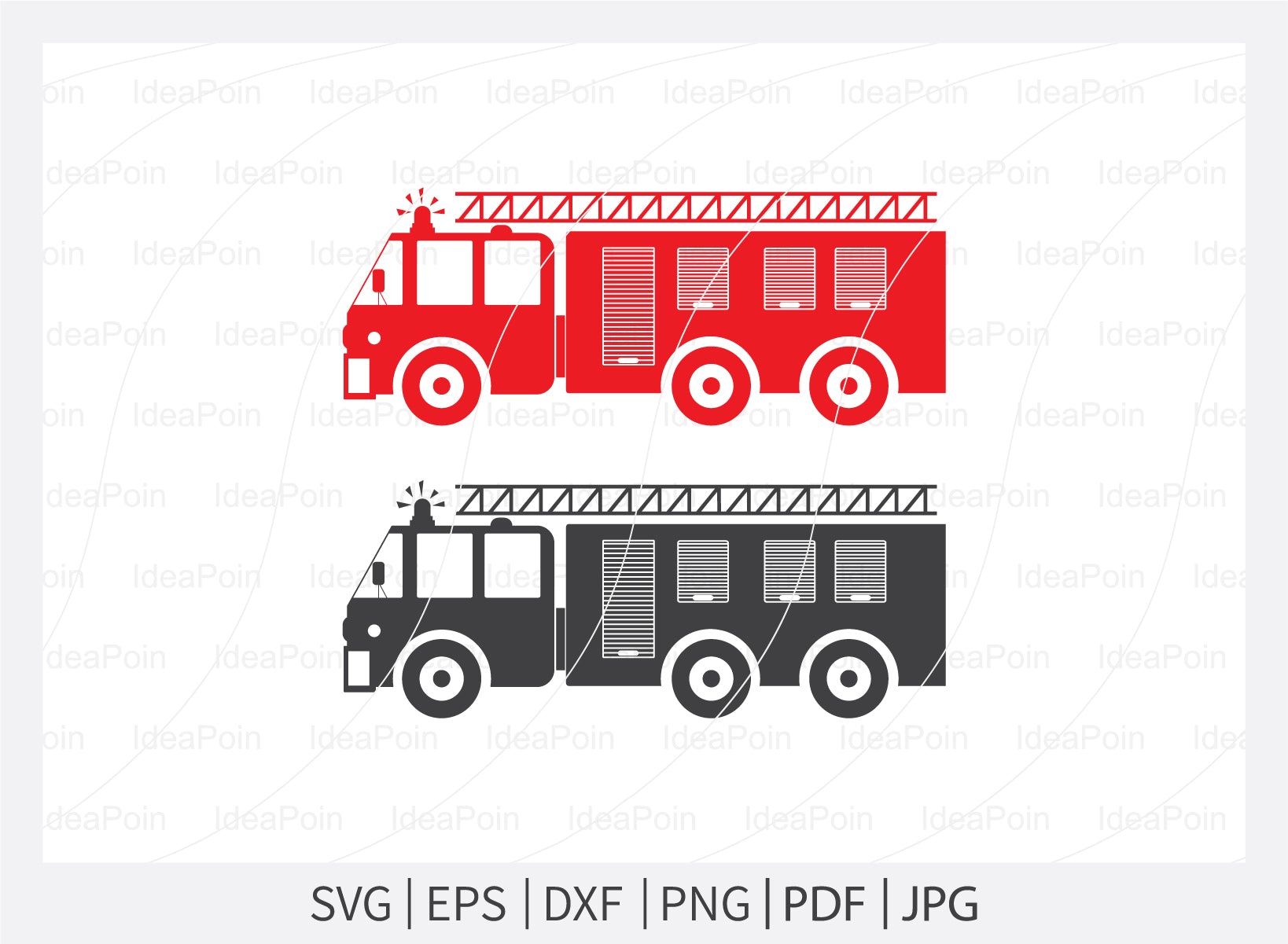 Detail Fire Truck Silhouette Clip Art Nomer 40