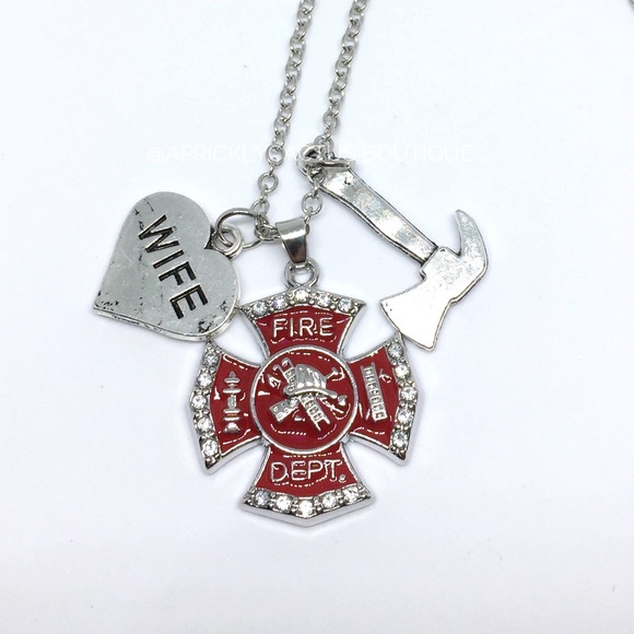 Detail Firefighter Axe Necklace Nomer 53