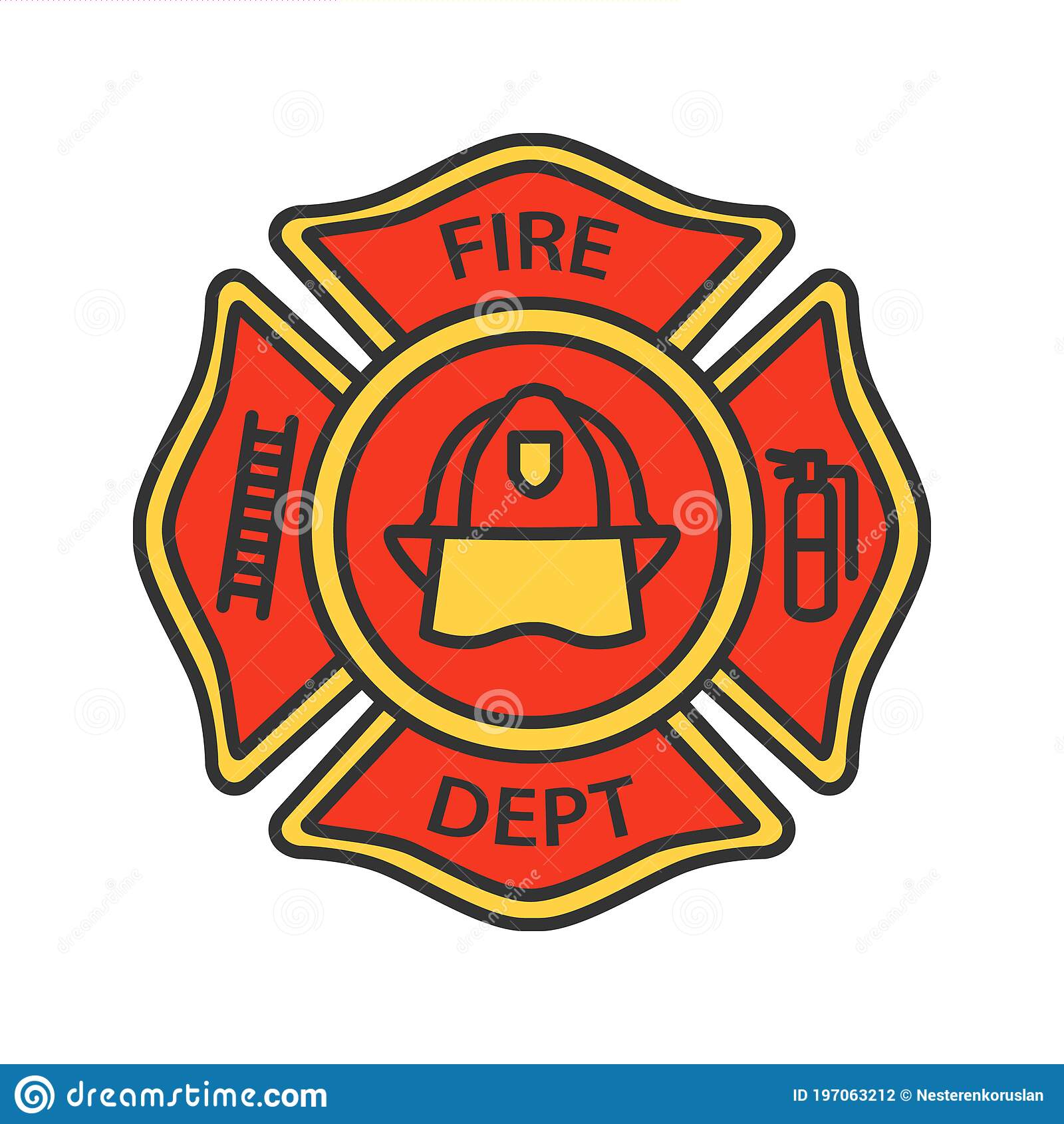 Firefighter Badge Clipart - KibrisPDR