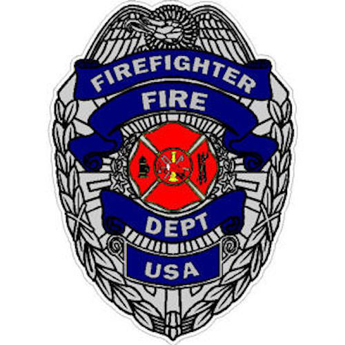 Detail Firefighter Badge Stickers Nomer 12