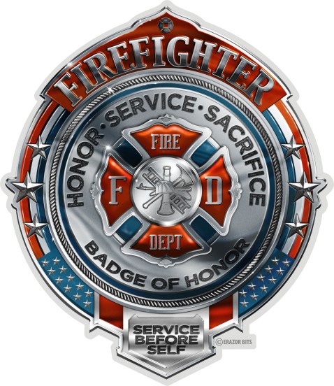 Detail Firefighter Badge Stickers Nomer 22