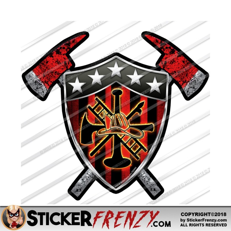 Detail Firefighter Badge Stickers Nomer 4