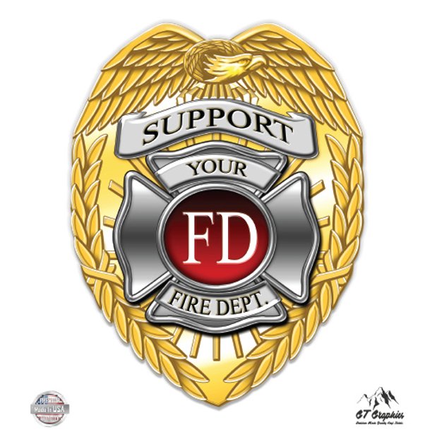 Detail Firefighter Badge Stickers Nomer 53