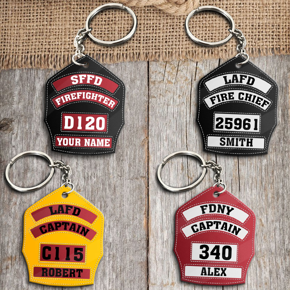 Detail Firefighter Keychain Shield Nomer 3