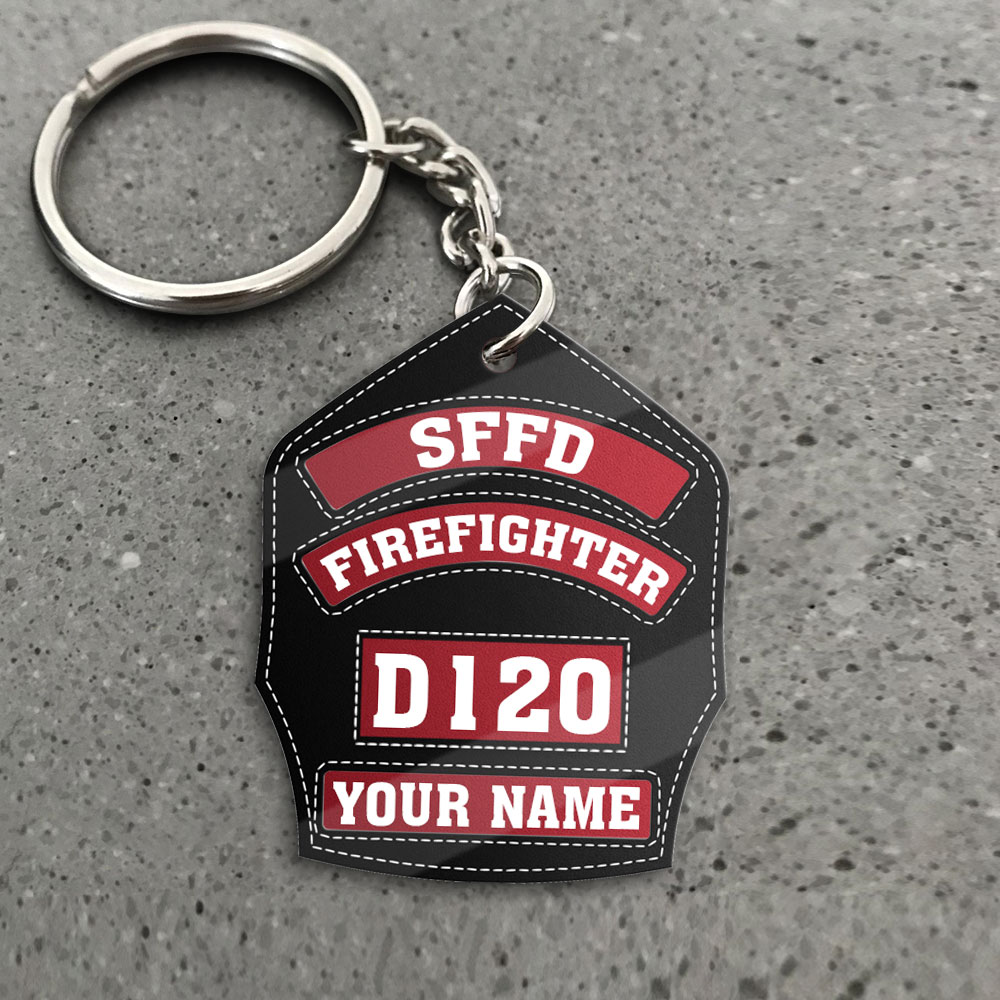 Detail Firefighter Keychain Shield Nomer 5