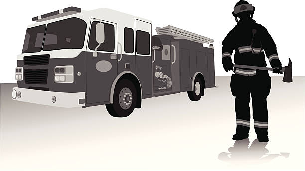 Detail Firefighter Silhouette Clip Art Nomer 26